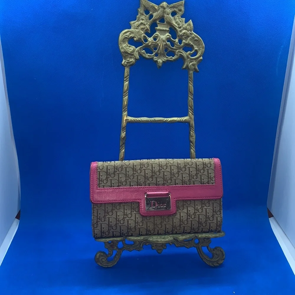 Christian Dior Dorrisimo Pink Monogram‎ Trotter Long Flap Wallet serial #